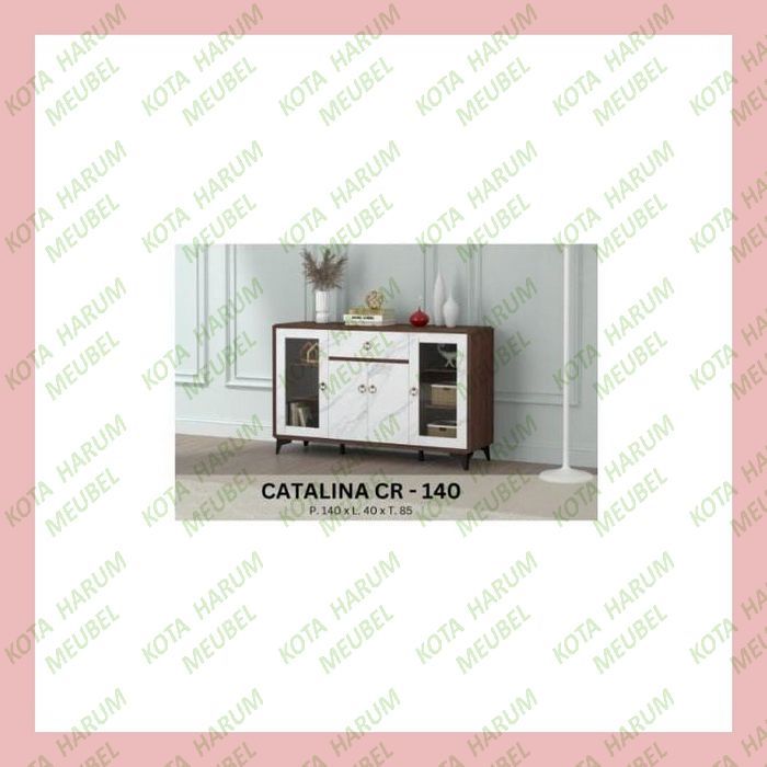 Jual credenza ayana catalina cr 140 kayu meja tv lemari tv bufet