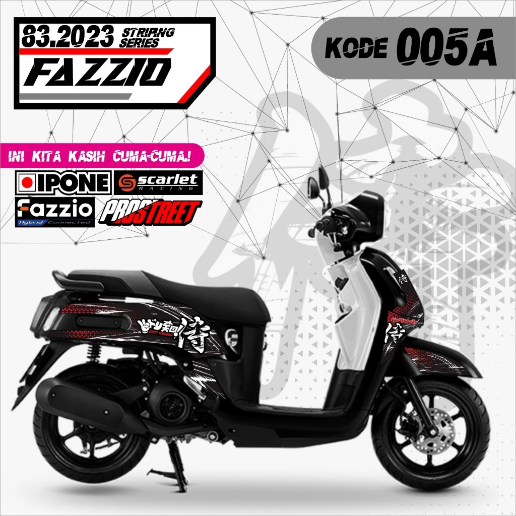 Jual STICKER STRIPING YAMAHA FAZZIO KODE 005 STIKER VARAISI YAMAHA ...