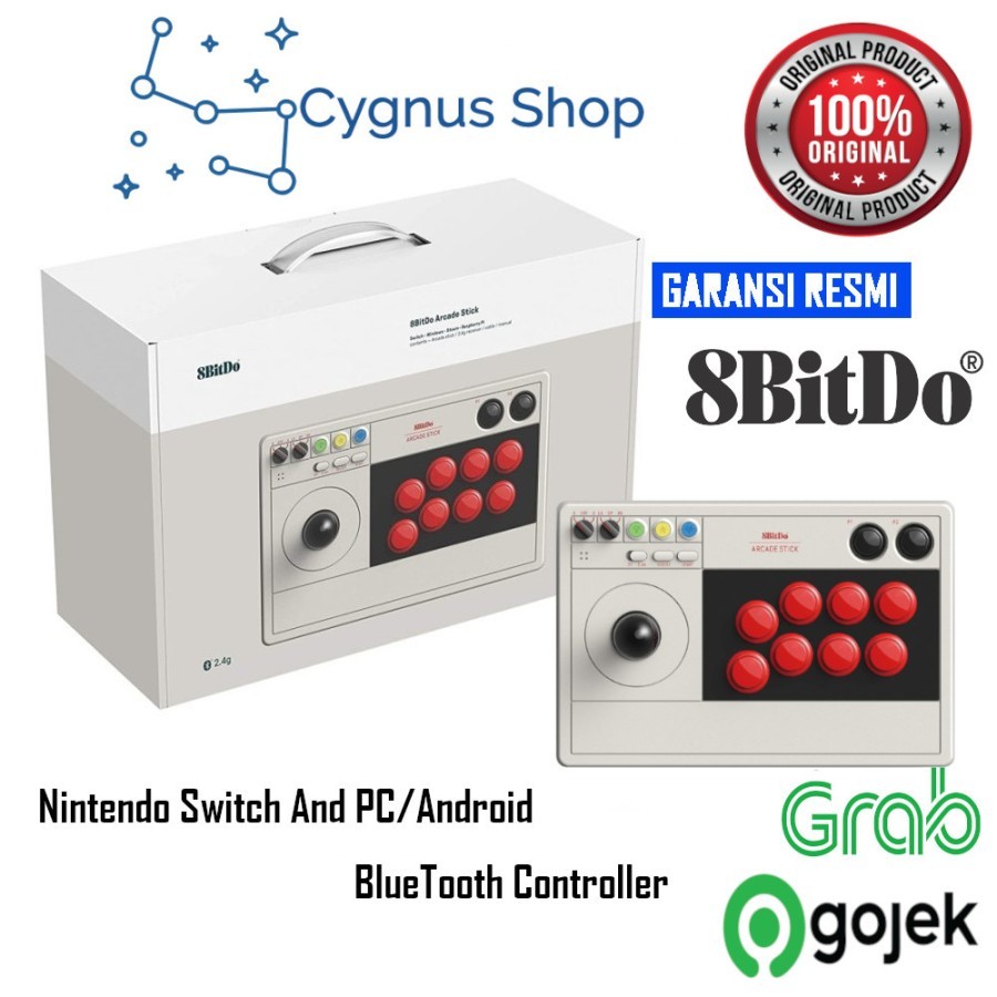 Jual 8Bitdo Arcade Fighting Stick Wireless Controller Game for Steam ...