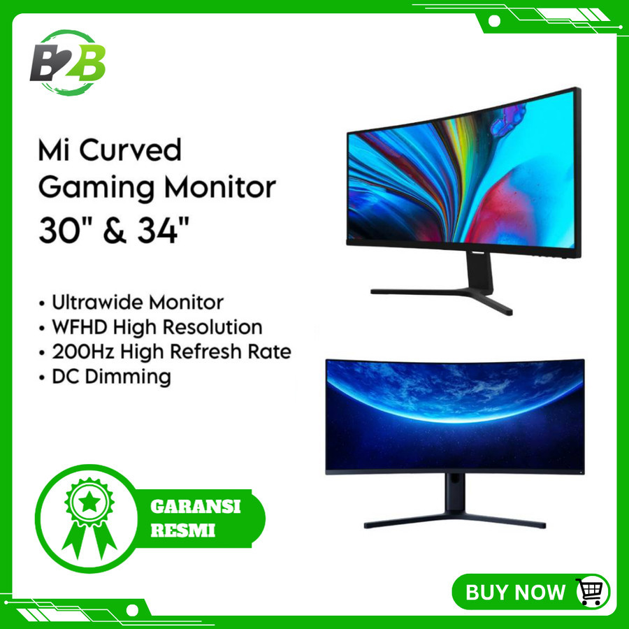 Jual Mi Curved Gaming Monitor 30 Inch 34 Inch Desktop Computer Wfhd