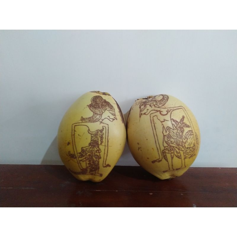 Jual kelapa gading gambar wayang / kelapa 7 bulanan | Shopee Indonesia