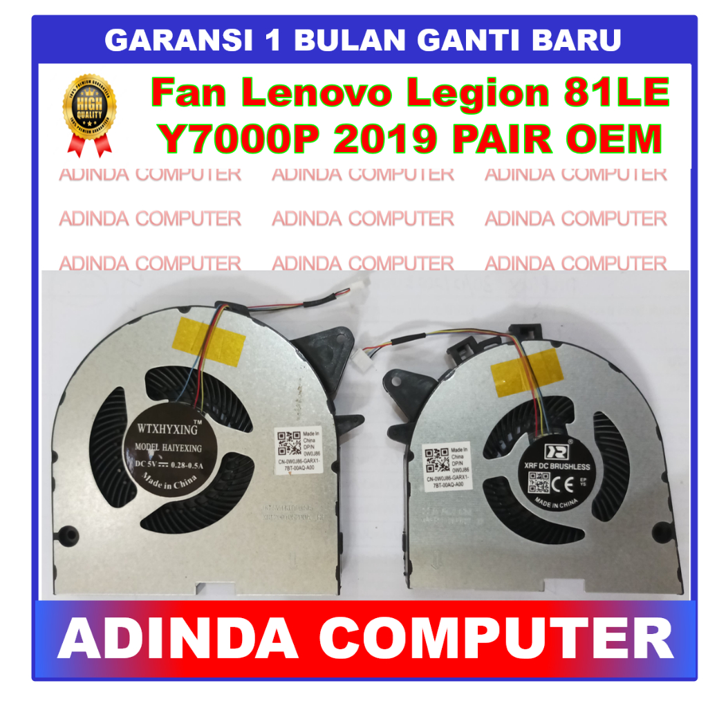 Ventilateur Refroidissement CPU+GPU Pour Lenovo Legion Y540P Y545 Y7000P-2019 - Remplacement FKTY FKU0