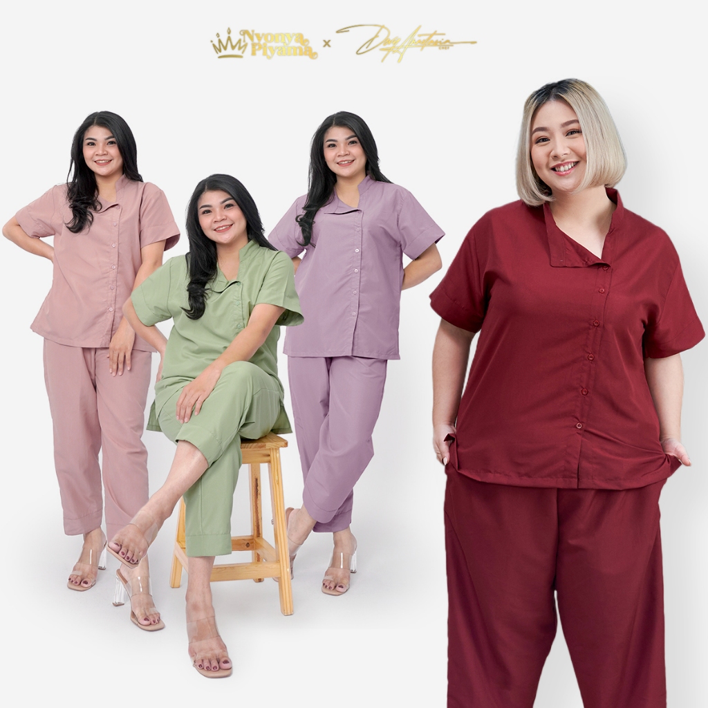 Jual Chef Pajamas Nyonya Piyama X Devy Anastasia Celana Panjang Set ...