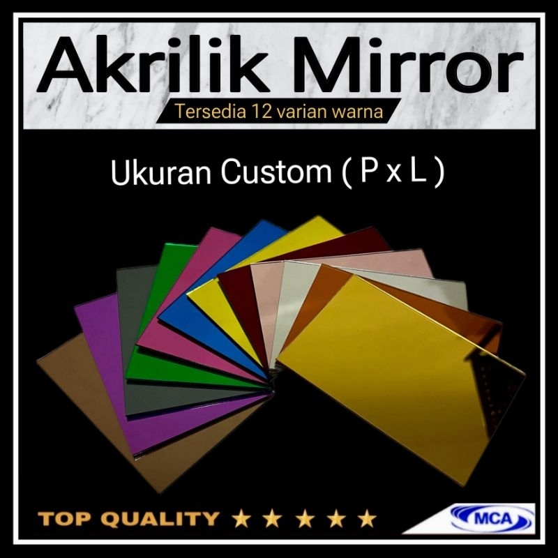 AKRILIK Mirror CUSTOM / GOLD / SILVER / ROSE GOLD / RED / BLUE / YELLOW / Mirror Acrylic / Laser cutting