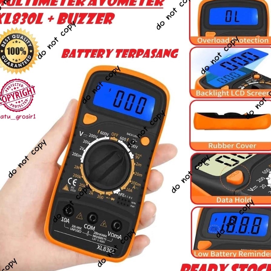 Jual EvE Multimeter Avometer XL83L Multitester Avometer Digital Buzzer ...