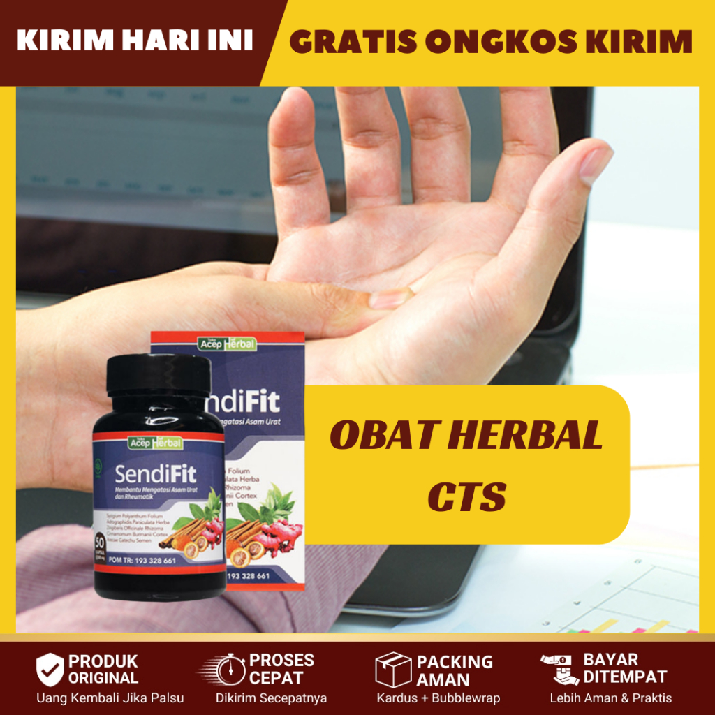 Jual Obat Herbal CTS / Carpal Tunnel Syndrome, Obat Sindrom Lorong