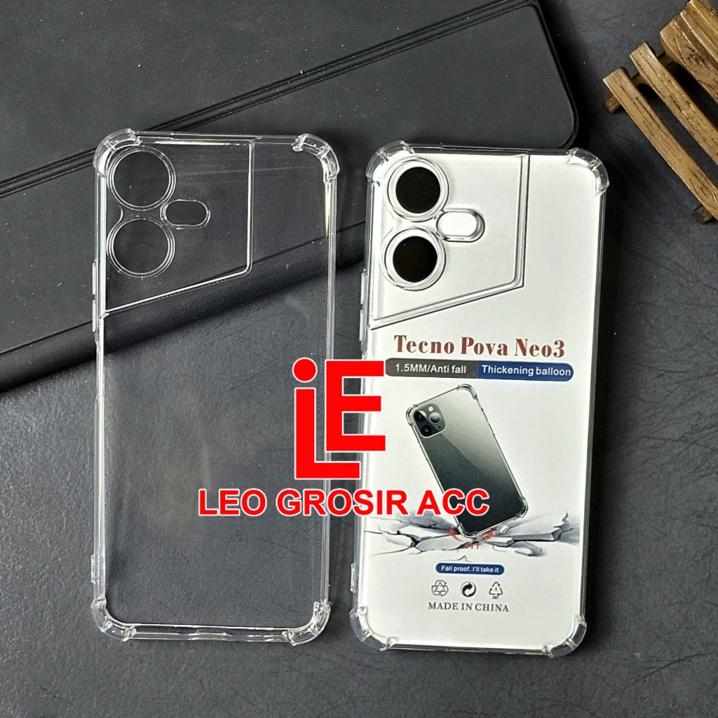 Jual Tecno Pova Neo Softcase Airbag Anti Crack Tebal Case Bening