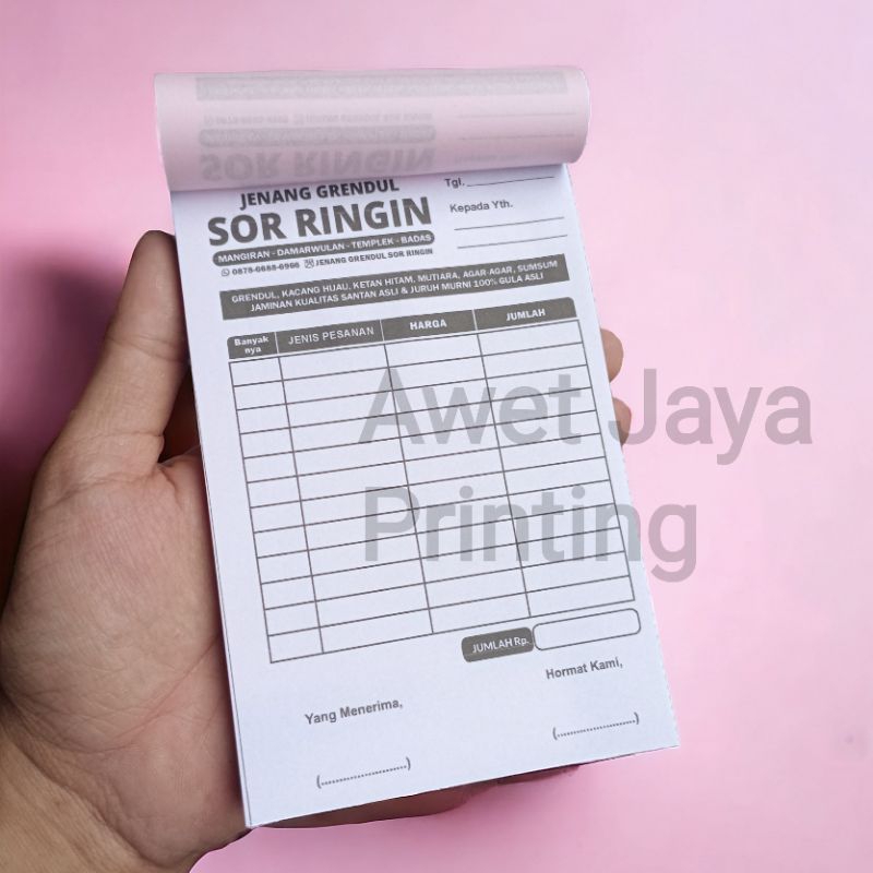 Jual Nota Custom 2PLY 1/4 Folio Minimal hanya 4 Buku | Shopee Indonesia