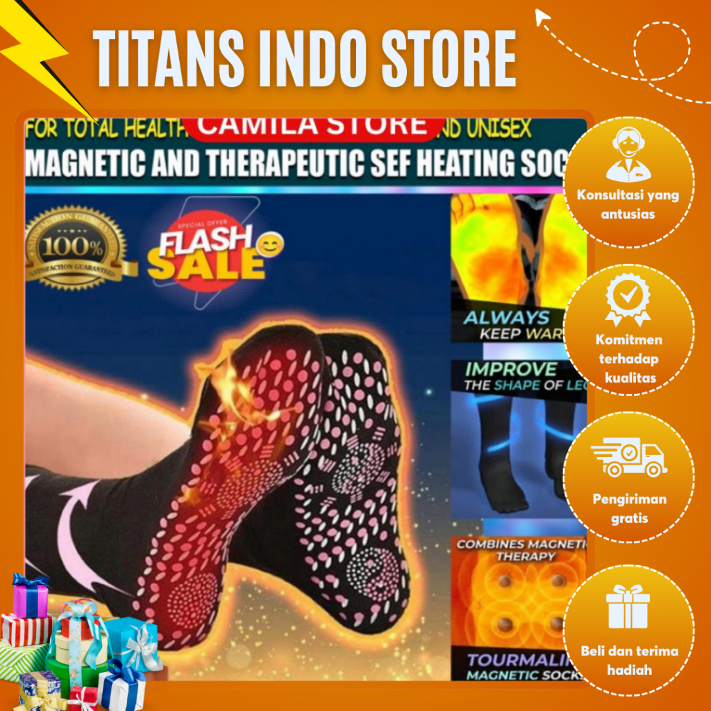 Jual FOOT MASSAGE SOCKS EMS 6D original Kaos kaki terapi dengan pemanas