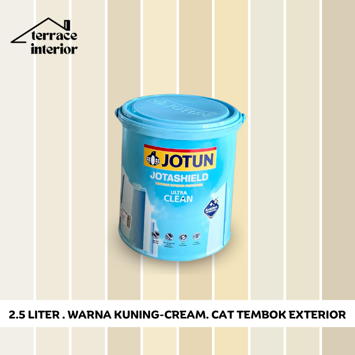 Jual Cat Tembok Jotashield Ultra Clean Jotun Warna Kuning-Cream 2.5 L ...