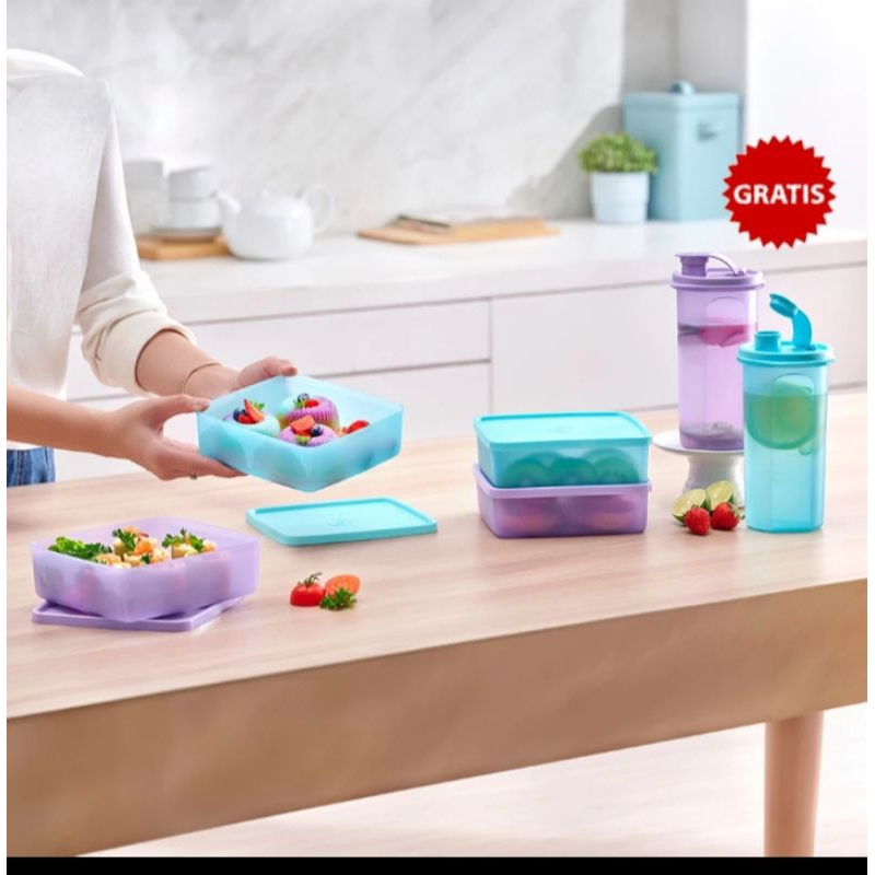 Jual healty buddy set tupperware / paket tempet makan tupperware ...