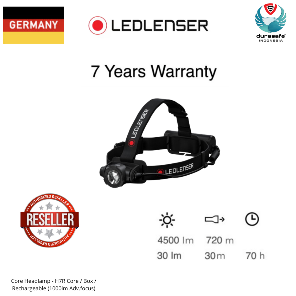 Jual Ledlenser Core Headlamp - H7R Core / Box / Rechargeable (1000lm ...