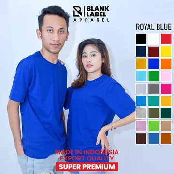 Kaos Polos Premium Blank Label Lengan Pendek Katun Combed