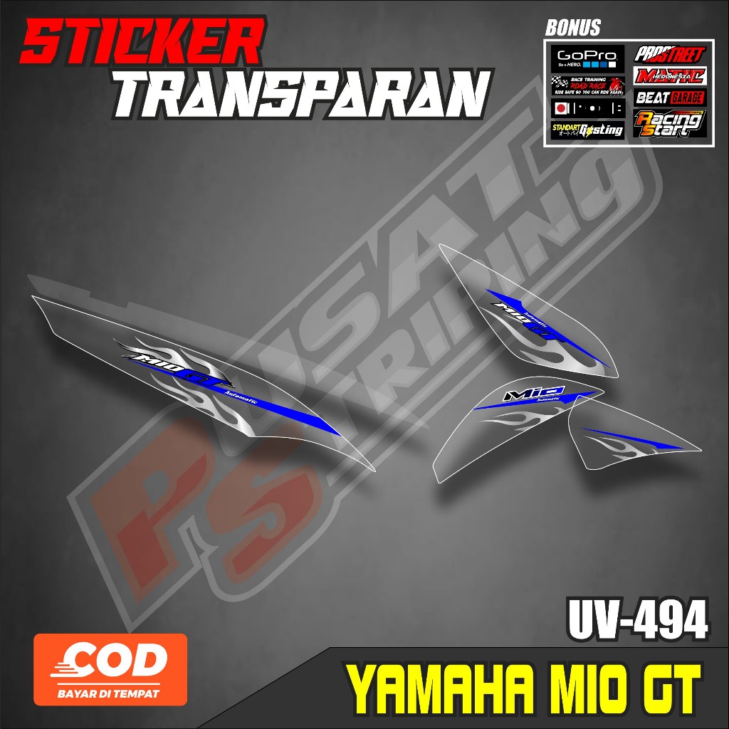 Jual Striping List Variasi Motor Yamaha MIO GT Desain API Bahan ...
