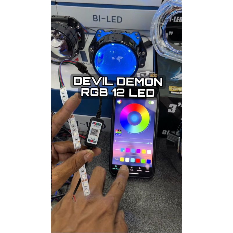 Jual DEMON RGB DEVIL RGB 12 LED DAN SHROUD RGB AES TURBO BILED 2.5 INCI ...