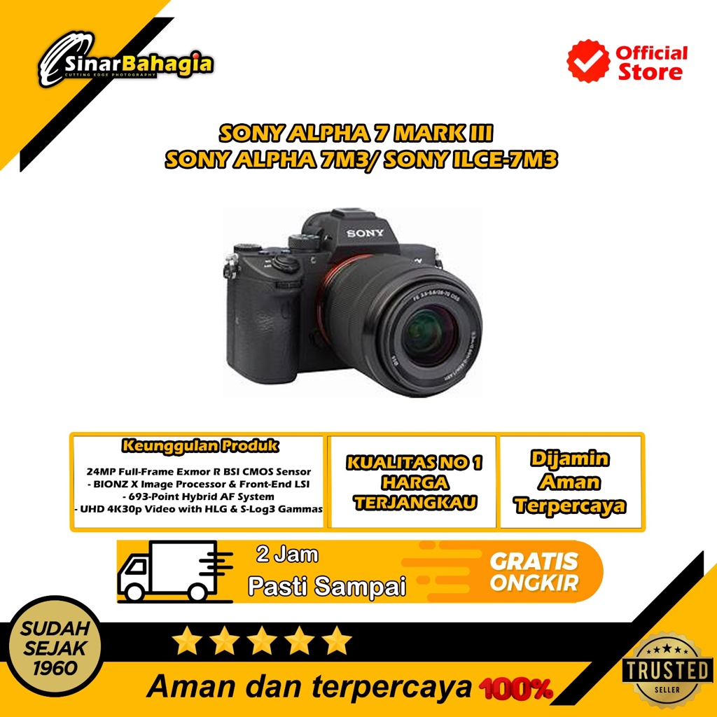 Jual SONY A7III Sony Alpha A7 III Kit FE 28-70mm Garansi Resmi