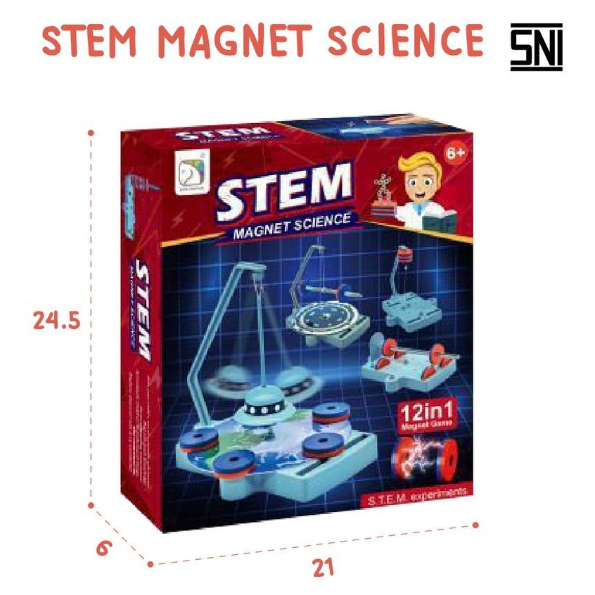 Jual Mainan Anak STEM Magnet Science 12in1 Sains Edukasi Eksperimen DIY ...