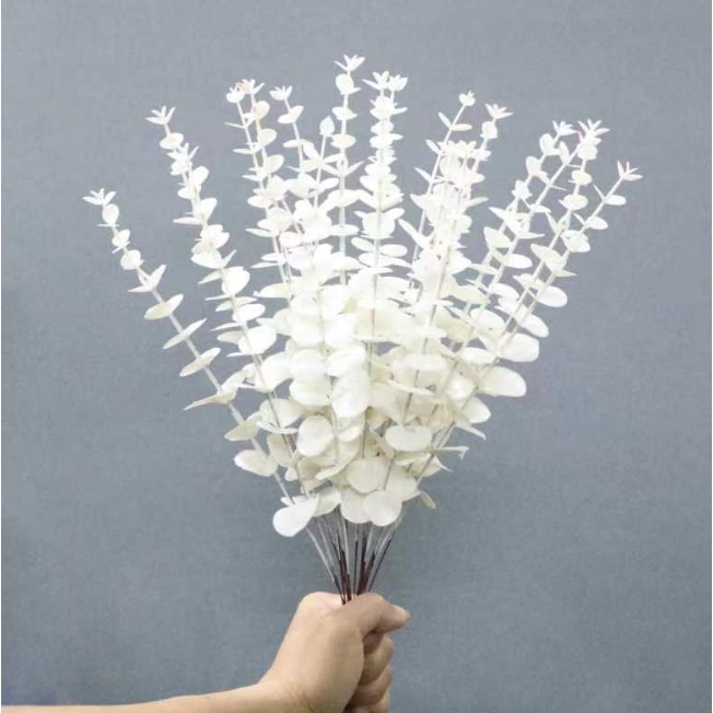 Jual Flowerworld Artificial Flocking Daun Eucalyptus Tangkai