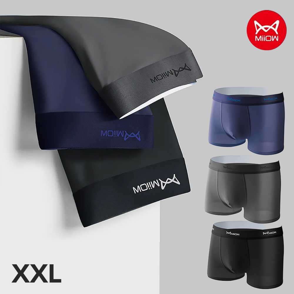 Jual MiiOW Celana Dalam Boxer Pria Male Briefs Ice Silk Nylon Spandex 3 ...