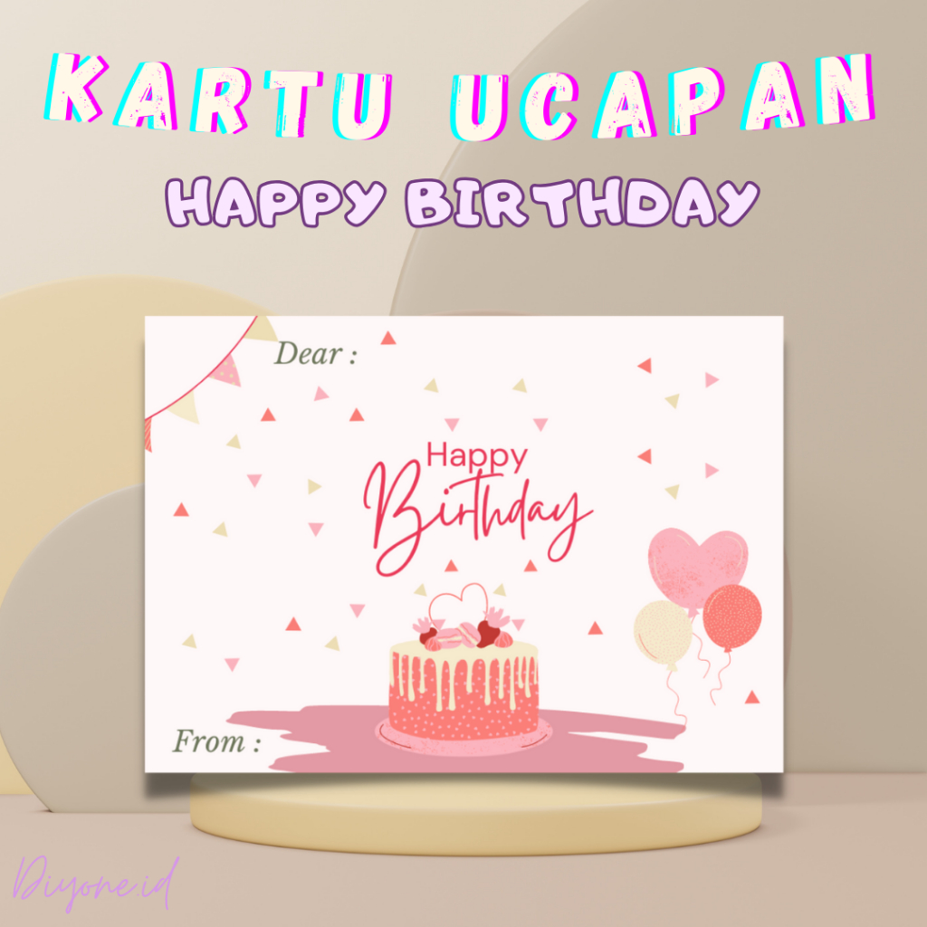 Jual (ISI 5) KARTU KARTU UCAPAN HAPPY BIRTHDAY/ GREETING CARDS HBD