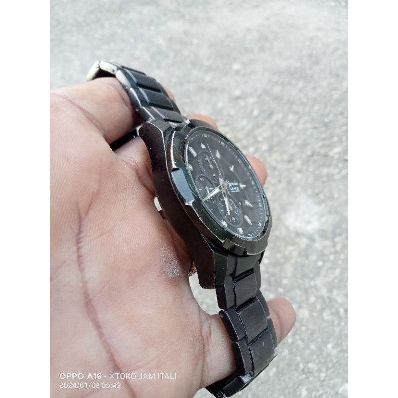 Jual jam pria chronograph Alexandre Christie 6523MC original bekas