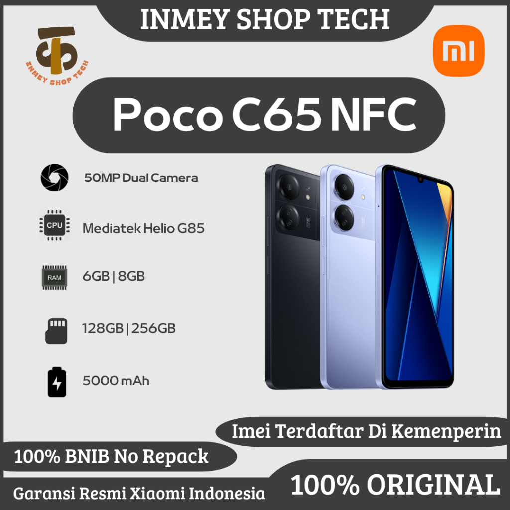 Jual Xiaomi Poco C65 6/128GB 8/256GB Garansi Resmi BNIB Segel No Repack ...