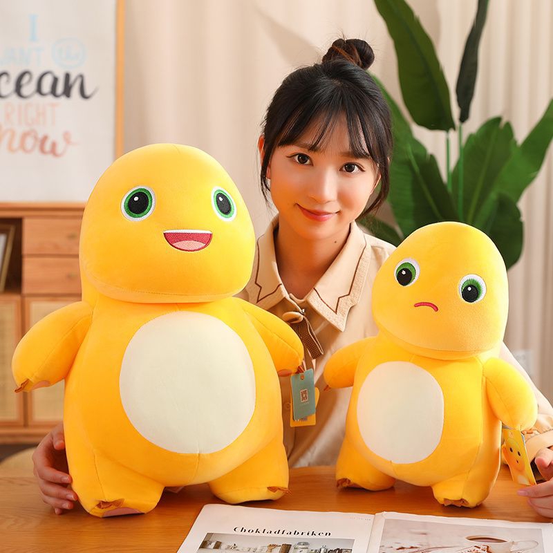 Jual Boneka Dino Nalong Viral Lucu dan Gemoy Dino Kuning bahan plush ...