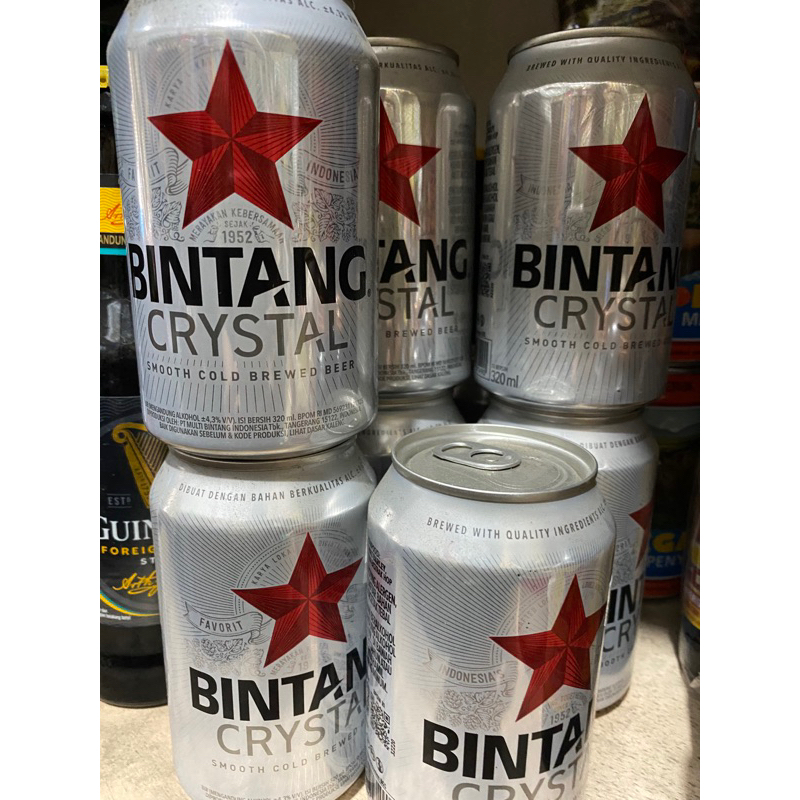 Jual Bir Bintang Crystal 320ml Kemasan Kaleng | Shopee Indonesia