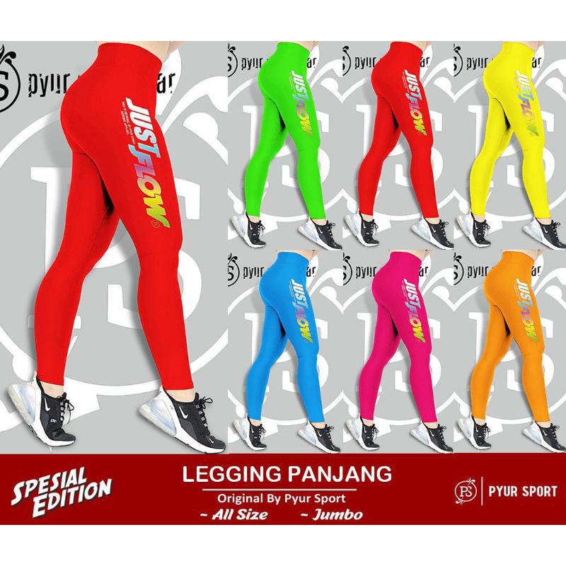 Jual Pyur Sport Leging Panjang Warna Dgn Sablon Gradasi Bikin Cantik