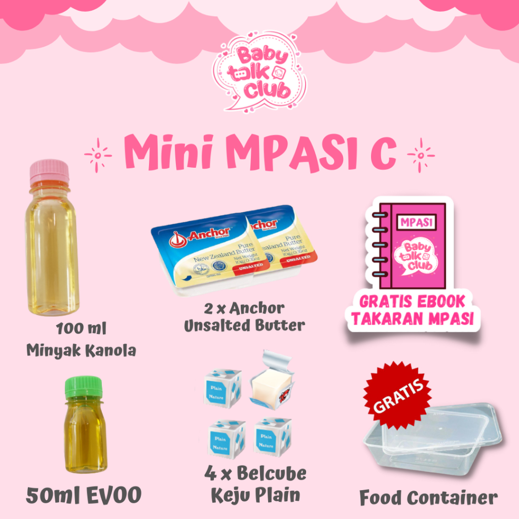 Jual Paket MPASI Mini Lemak Tambahan EVOO Belcube UB Unsalted Butter