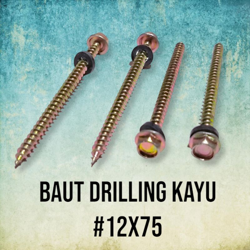 Jual Inch Baut Drilling Kayu Skrup Roofing Kayu X Cm