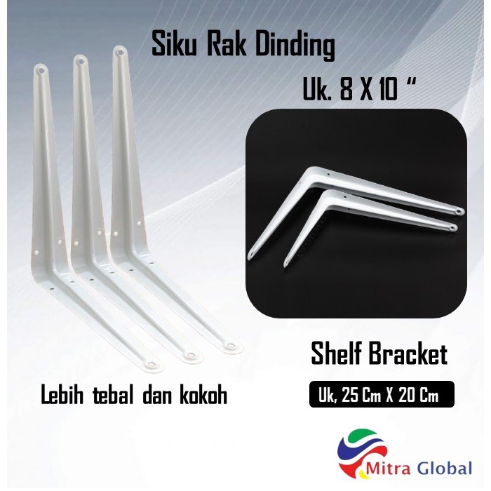 Jual Siku Rak Dinding 8x10 Inch 20x25cm Besi Ambalan Rak Kayu Harga 1 ...