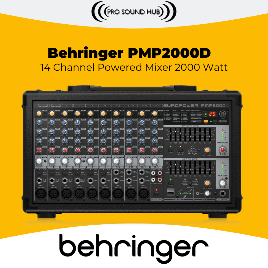 Jual Behringer PMP2000D PMP2000 Powered Mixer Power 14 Input 2000 Watt