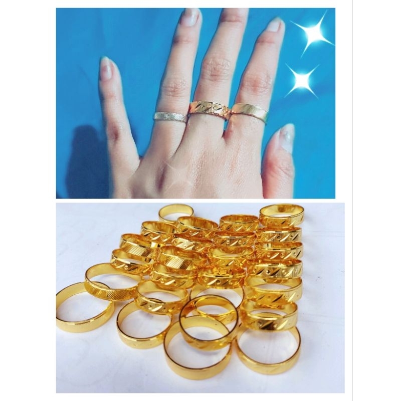 Jual PROMO CINCIN PLAT RAMBUT DAN MOTIF MIRIP EMAS ASLI BAHAN KUNINGAN ...