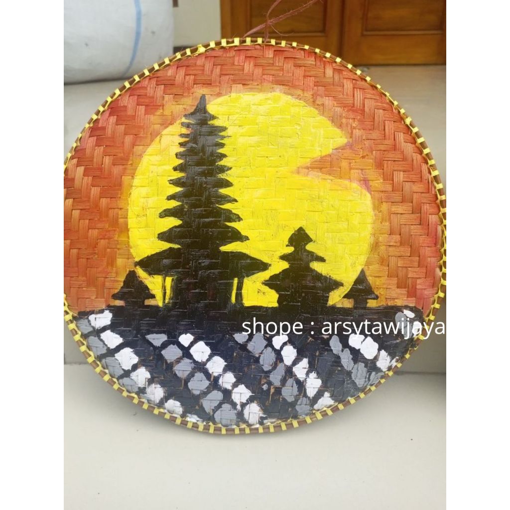 Tampah Lukis Walldecor / Tampah Lukis Tradisional Pura Bali