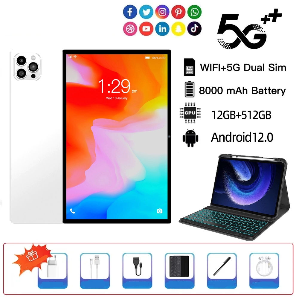 Jual 【Dukung inspeksi】Tablet Pad 11Pro 10.1 inci RAM 12GB ROM 512GB ...