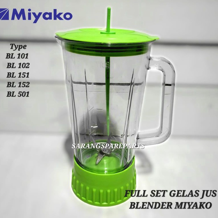 Jual fn GELAS JUS BLENDER SET MIYAKO GELAS JUS MIYAKO HIJAU SET GELAS ...
