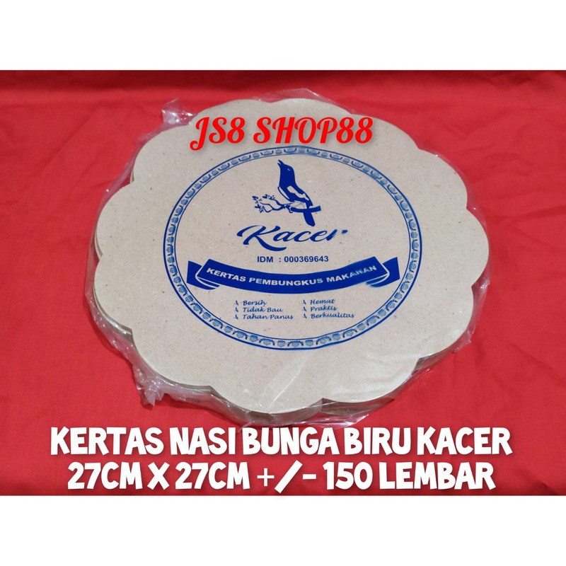 Jual Kertas Nasi Bunga Biru Kacer Kuda Terbang Cmx Cm Isi Lembar Kertas Nasi Alas