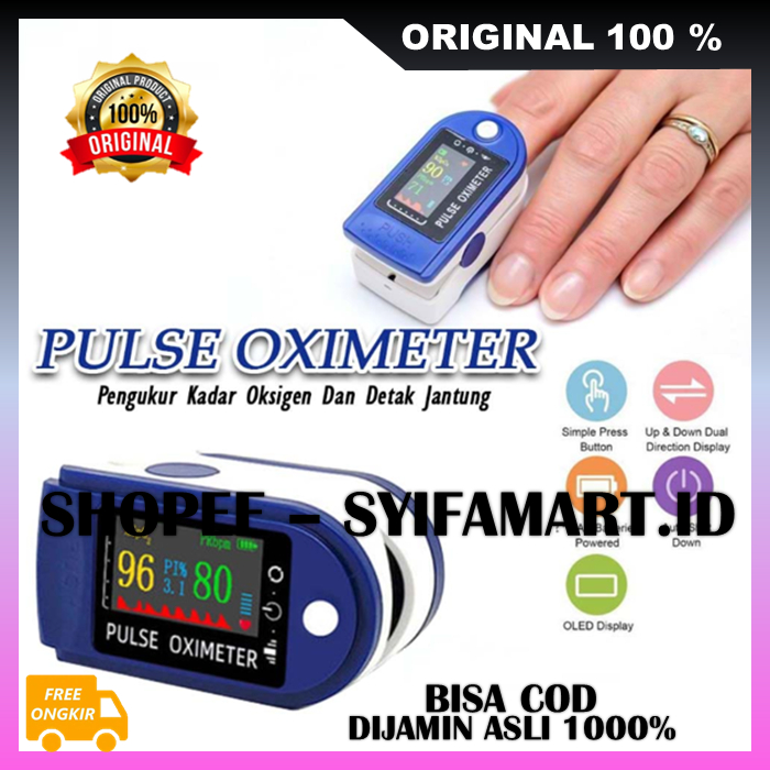 Jual Fingertip Pulse Oximeter Alat Pendeteksi Detak Jantung Alat ...