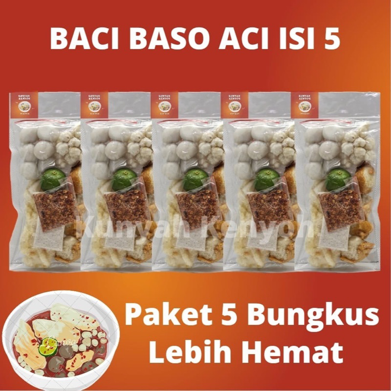 Jual Baso Aci 5 Bungkus Hemat Baso Aci Hot Jeletot Bakso Aci Khas