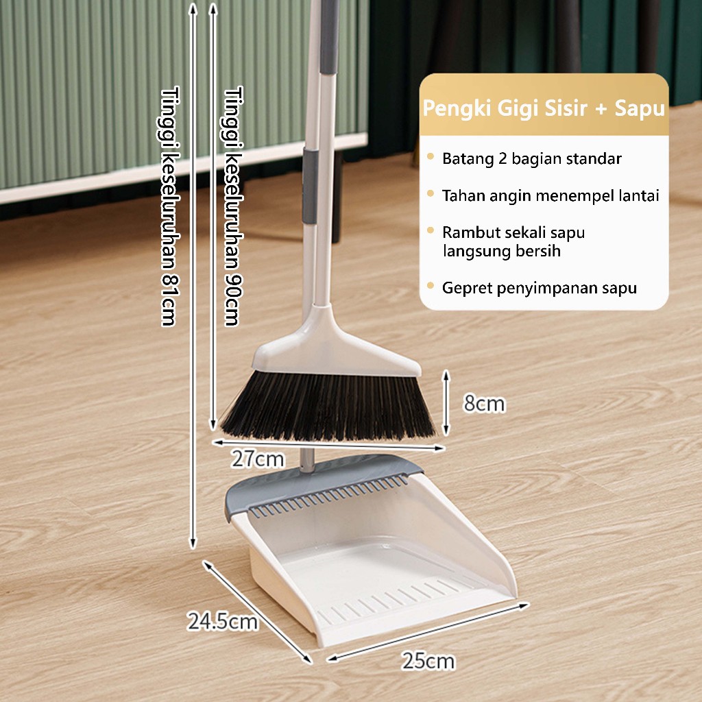 Jual Set Sapu Pengki Lipat Alat Pembersih Lantai Sapu Lantai Pengki