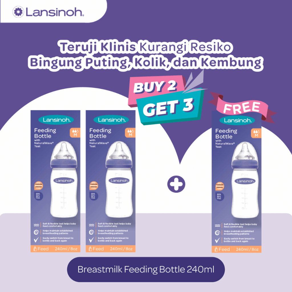 Jual LANSINOH Paket Beli 2 Gratis 1 Feeding Bottle With NaturalWave ...