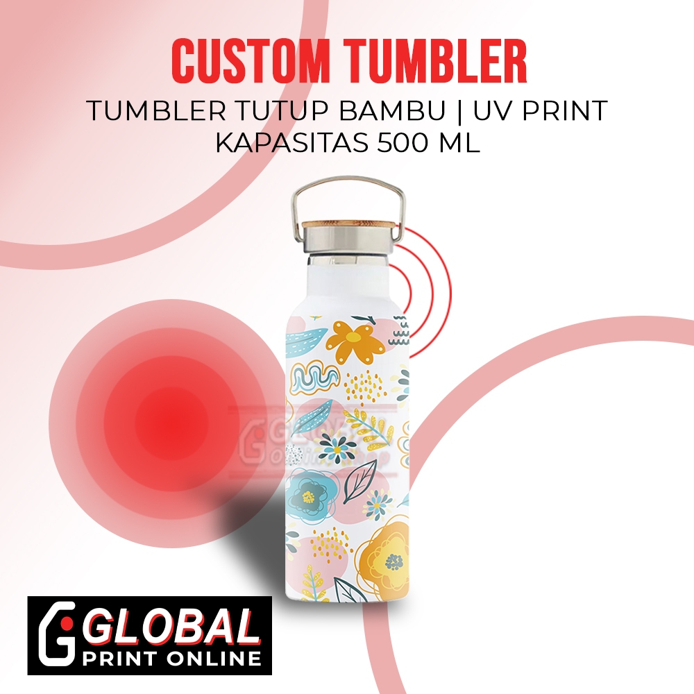Jual Global Print Shop Online - Tumbler Tutup Bambu Botol Minum 500Ml ...