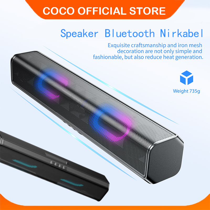 Jual Speaker Portable Bluetooth Mini HiFi Wireless Speaker RGB Lighting ...