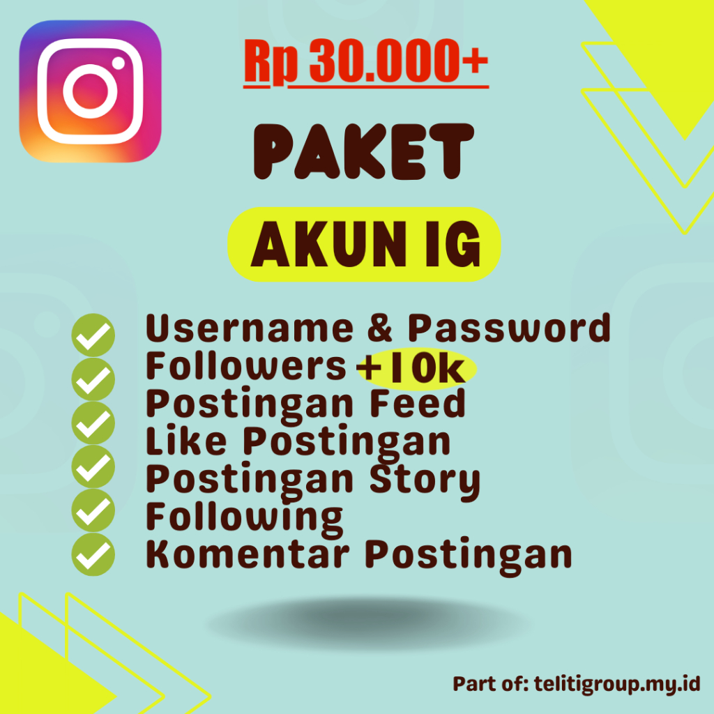 Jual Paket Akun Instagram Premium Akun Igfollowerspoststorykomentarlike Shopee Indonesia 