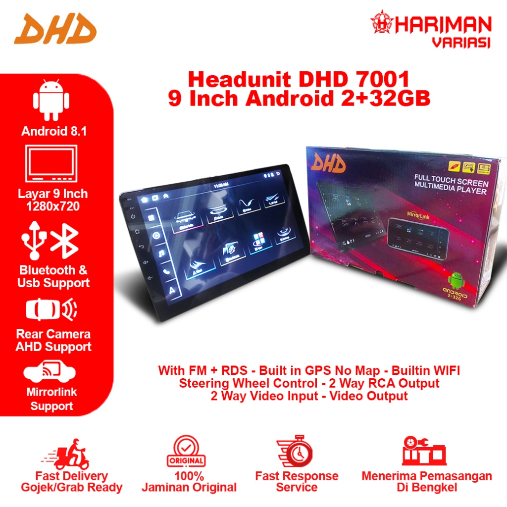 Jual Android DHD Layar 9 Inch 7001 Ram 2/32 Mirrorlink | Shopee Indonesia