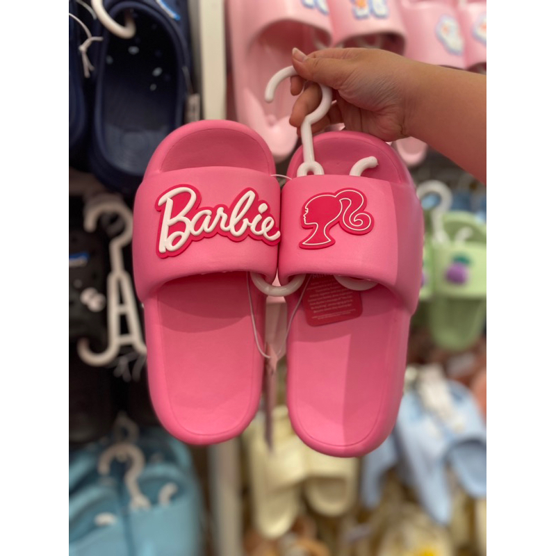Jual Miniso x Barbie - Sandal Slide Barbie | Sandal Bantal Puffy Barbie ...