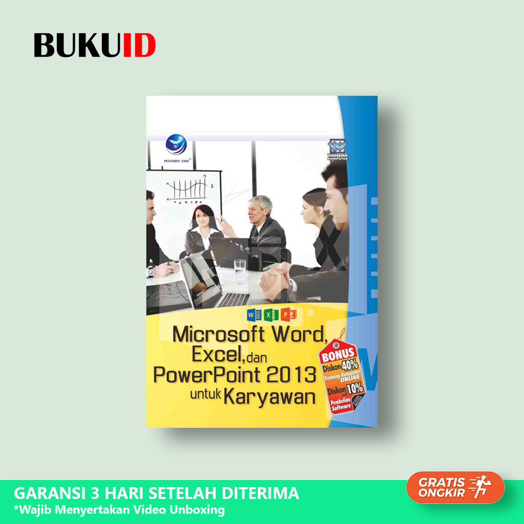 Jual Buku Microsoft Word, Excel, dan PowerPoint 2013 Untuk Karyawan ...