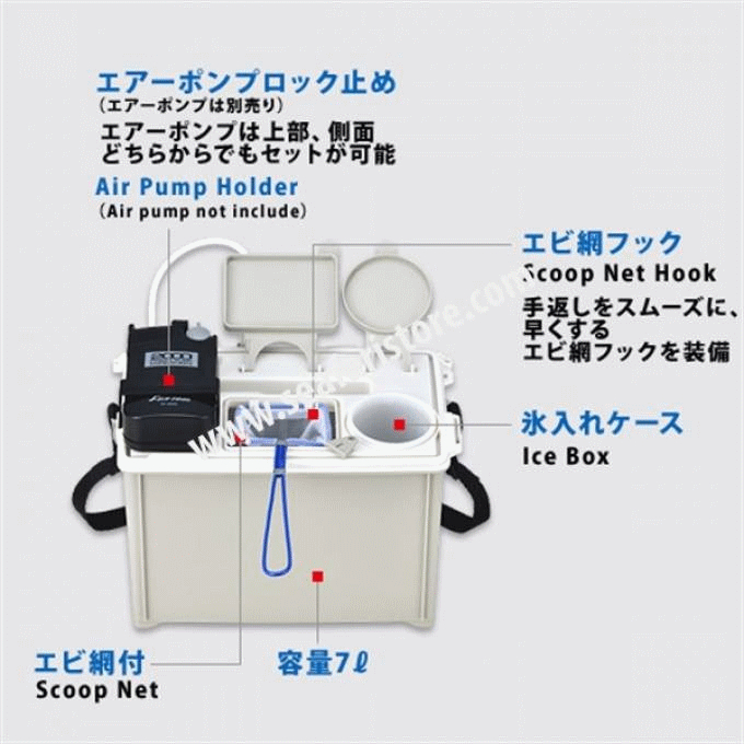 Meiho Caja de Pesca BAIT COOLER 204 - Blue Fishing
