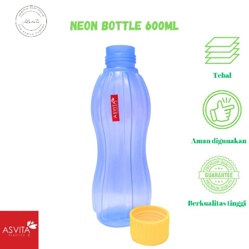 Jual Botol Minum Botol Jogging Botol Sport Tumbler Neon 600ml Asvita ...